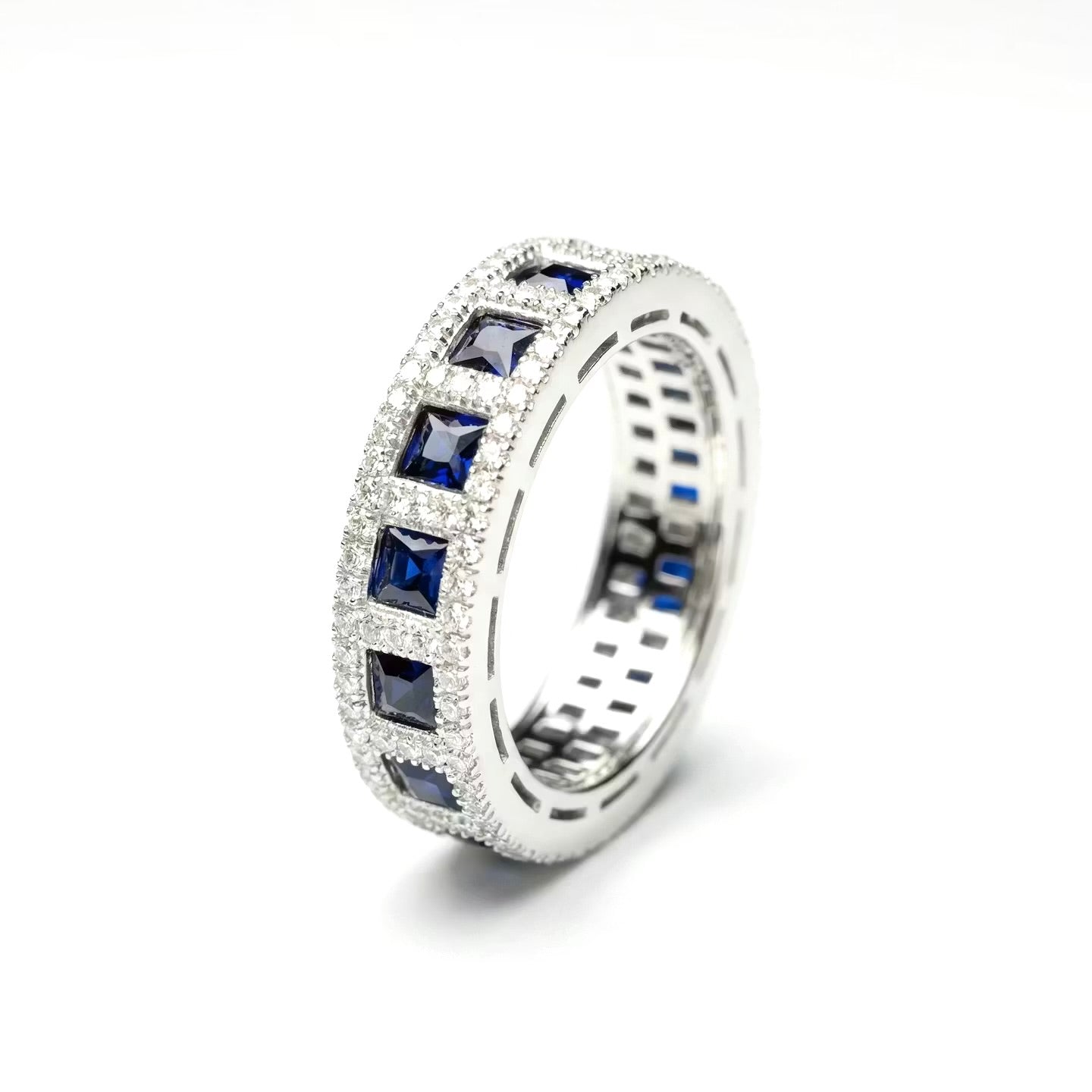 Anello Fascia Zaffiri